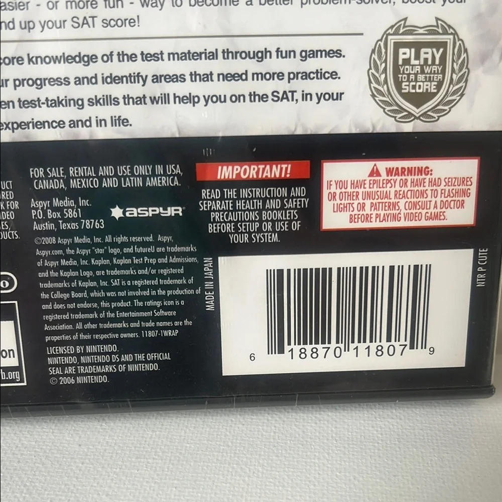 💥3/10 Sale - SPY FutureU Video Game for Nintendo DS